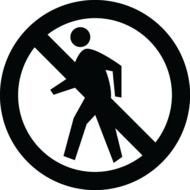 Where The Sidewalk Starts No Pedestrian Walking Allowed