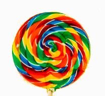 isolated rainbow lollipop