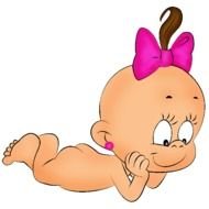Sleeping Baby Girls Cartoon Car clipart