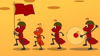 The ants marching clipart