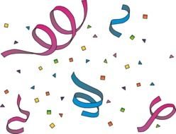 background with confetti