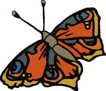 Cartoon Butterfly At Clkercom Vector Online N2