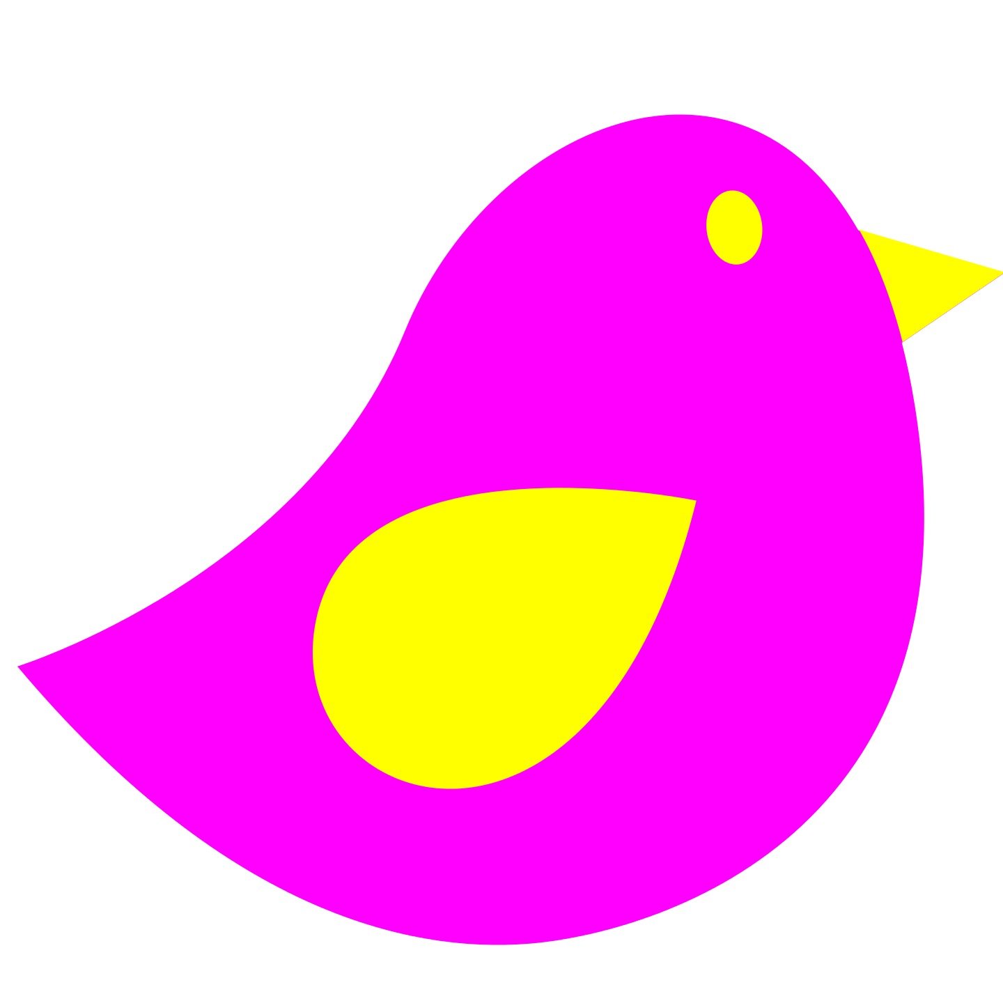 pink bird with a yellow wing