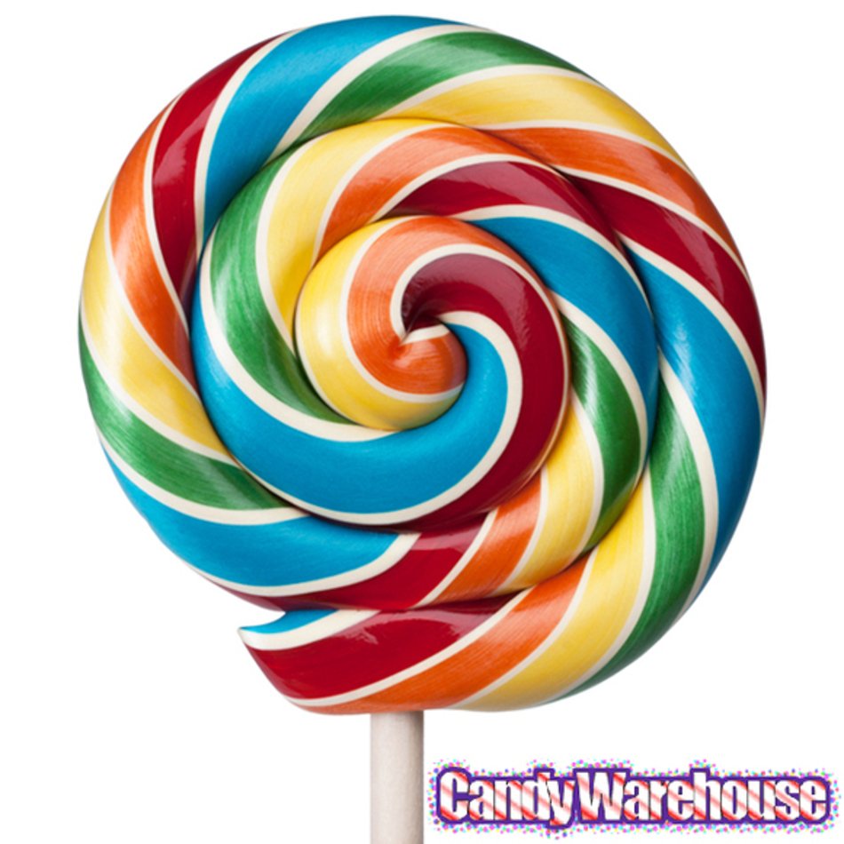 Home Gifts Giant 10 Ounce Rainbow Swirl Lollipop In Gift Box