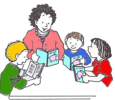 Clip Art Teacher Reading With A Group Work Related Pinterest