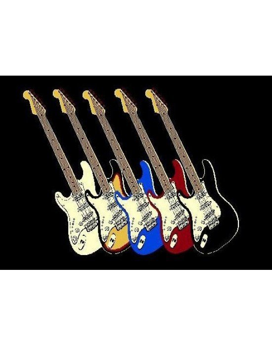 Rock N Roll Guitar Guitars Rug