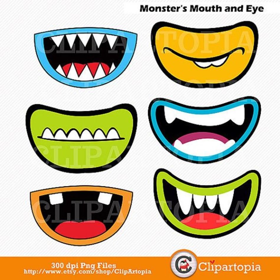 Monsters Mouth And Eyes Digital Little Byopia