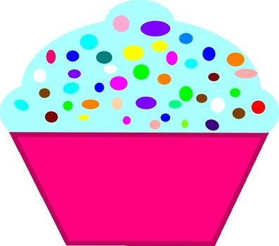 Cupcake Pink Blue Frosting At Clkercom Vector