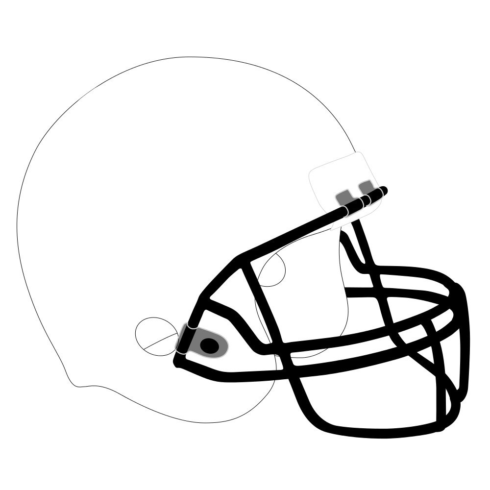 Football Helmet White Black Vector Online free image download