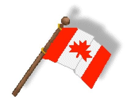 Canadian And Free Of Crossed Canada Day Flags