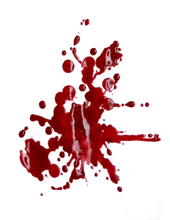 blood stain on a white sheet