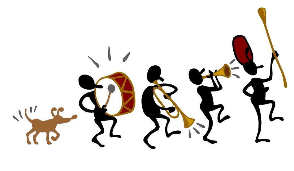 clipart of the music parade