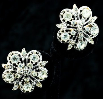 Coro 1950s Clear Rhinestone Vintage Clip By Dianakirkpatrickart