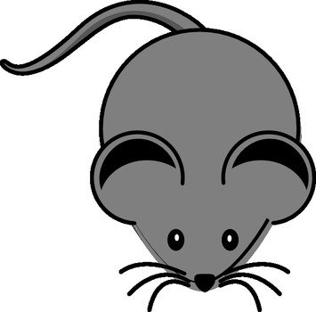 Cartoon Mouse Running Vector Clip