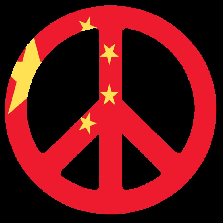 Clipartistnet &187 China Flag Peace Sign Chinese New Year