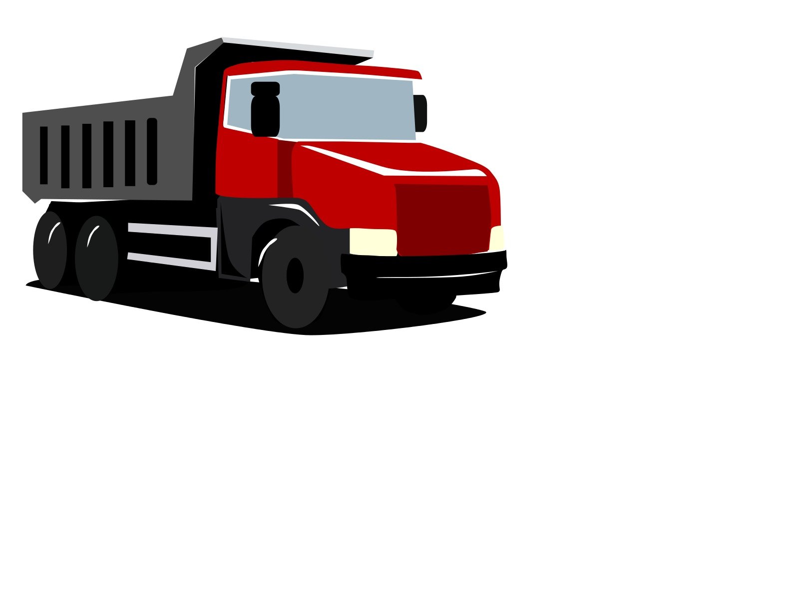 isolated red truck