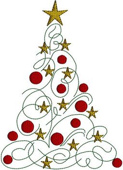 Christmas Tree Ornamnts Stars Holiday Modern