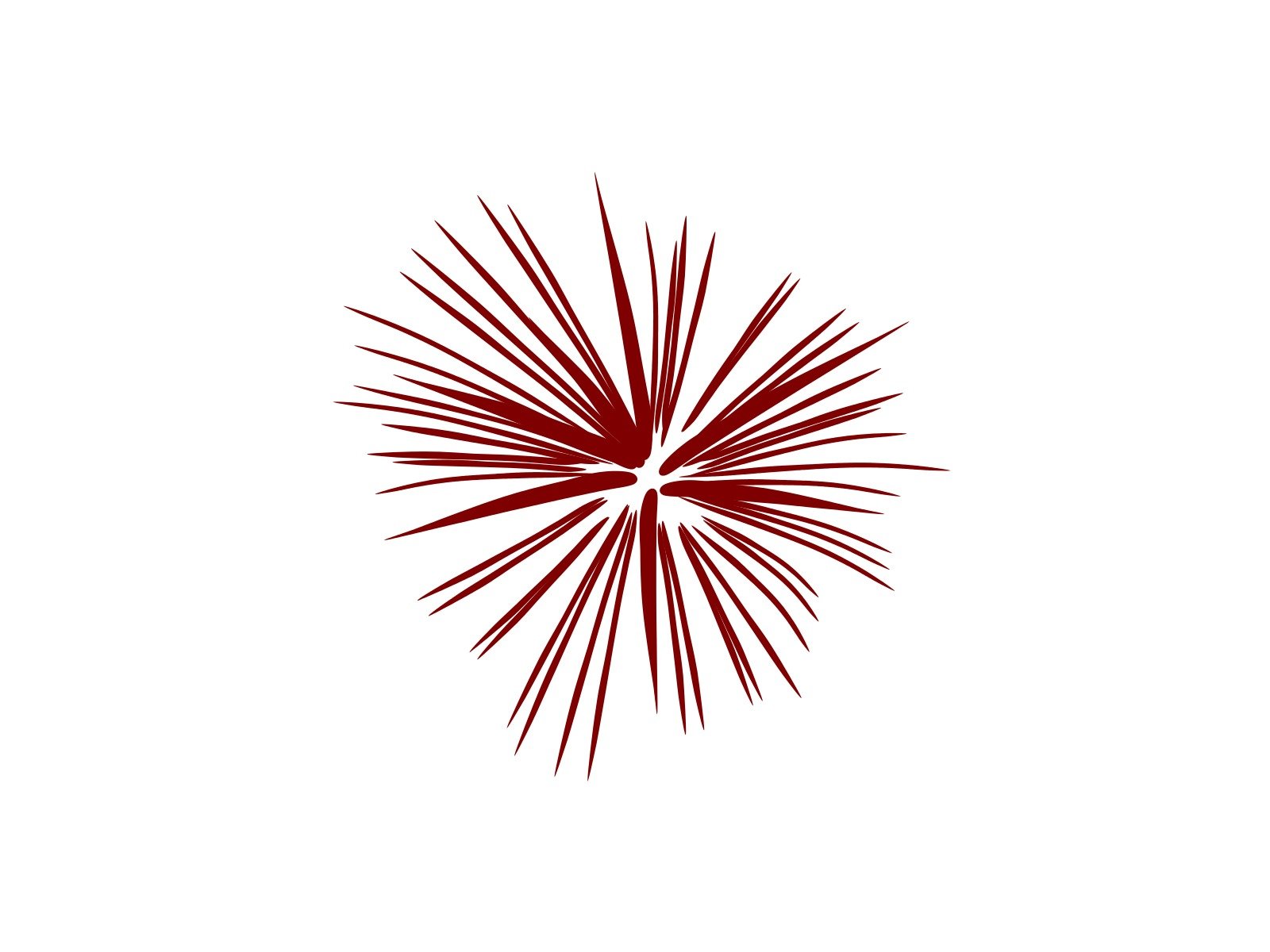 clipart of the Firework Silhouette