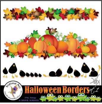 Instant Download Halloween Borders Set 1 Of 14 By Irrationalarts