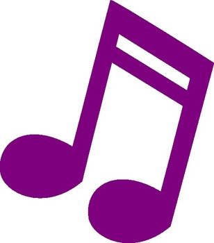 Purple Musical Note At Clkercom Vector Online