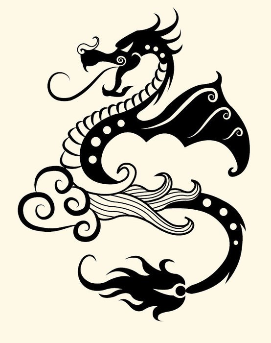 dragon, traditional chinese drawing