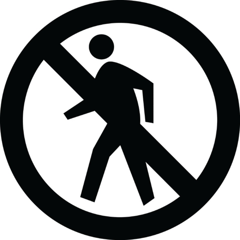 Where The Sidewalk Starts No Pedestrian Walking Allowed