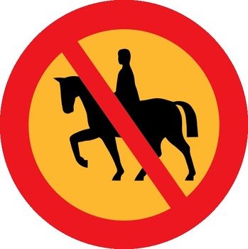 No Horse Riding Sign At Clkercom Vector Online