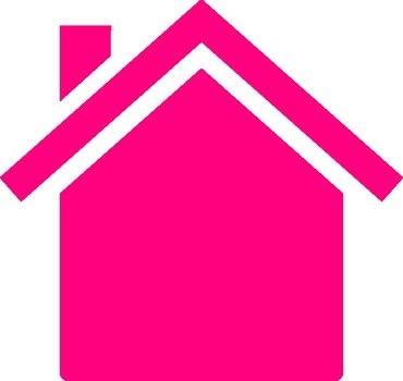 Pink House Outline At Clkercom Vector Online clipart