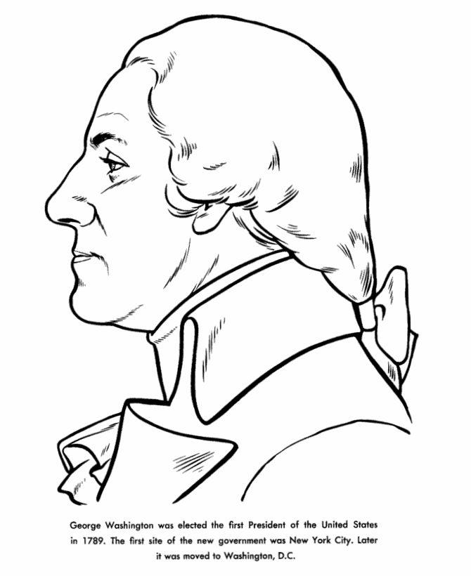 Black and white portrait of george washington free image download