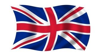 Great Britain flag on a white background