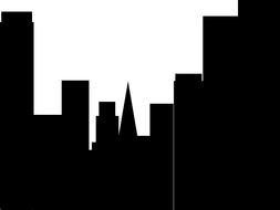 Clip art of buildings silhouettes