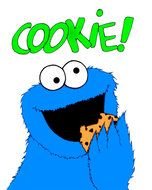 Monster cookie drawing