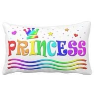 Cute Cartoon Rainbow Princess Tiara Pillows Zazzle N2