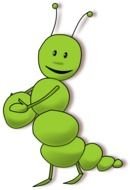 Cartoon green Caterpillar