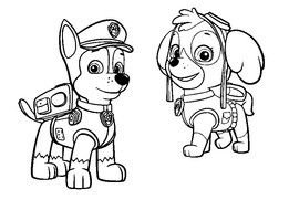 Paw Patrol Cartoon Coloring drawing