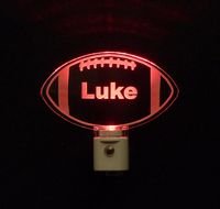 Personalized Football red Night Light