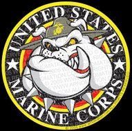 Usmc Marine Bulldog Cartoon Logo Design &amp; Character