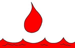 red drop over the red river