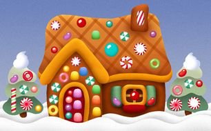 \ Christmas Gingerbread House drawing