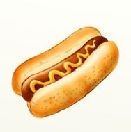 Tasty hot-dog clipart