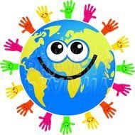 Cartoon Handy Globe Illustration &ndash; Prawny Cartoons