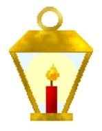 vintage Street Lantern with candle, drawing
