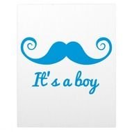 Blue Mustache Its A Boy Design With