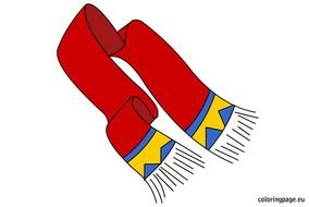 Winter Scarf Coloring Page