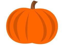painted orange pumpkin on a white background