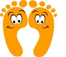 Orange Happy Feet At Clkercom Vector Online N2