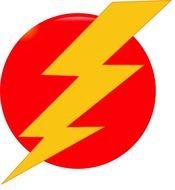 Cars Lightning Bolt Yellow On Red Circle Clkerjpg