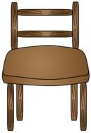 isolated wooden chair