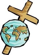 Clipart of God and world