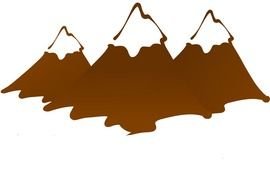 Clipart of the mountain peaks